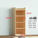 Book Shelf Solid Wood Bookshelf Cabinet Modern Simple Floor Bookcase Shelf Log Pine With Door Bay