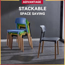 ćBUY 3 GET 1 FREEćNordic Plastic Chair | PP Material Dining Chair | Plastic Stool | Backrest
