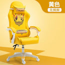 Gaming Chair Ergonomic High Pikachu Computer chair with Retractible Footrest PU Leather Back