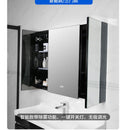 Black Stainless Steel Mirror Cabinet Intelligent Fog Proof Bathroom with Lamp Mirror Cabinet Wall