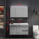 Nordic Solid Wood Bathroom Cabinet Bathroom Small Apartment Wall-mounted Washbasin Smart Mirror