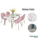 SENBIJU European Light Marble Household Small Family Tables and Chairs Combination Modern Simple