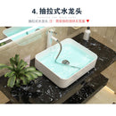 Modern Light Luxury Bathroom Cabinet Combination Double Deck Marble Wash Basin Wall Mounted Small