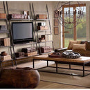 American Wrought Iron Shelf Solid Wood Mix Loft Ladder Bookcase Shelves Old Style Furniture Tv Stand