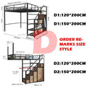 Loft Bed Frame Iron Bed Loft Bed Thickened Reinforced Material Loft Bed Apartment Student Dormitory