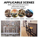 High Chair Bar Stool Minimalist Fashion Creative Steel Wood Thickened Dining Chair(70cm)