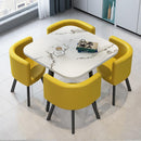 SENBIJU Nordic Dining Table Simple Combination Set With 4 Dining Chairs Family Sales Office
