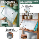 (EIYI) Kitchen Storage Cabinet Floor Multi-storey Cupboard Living Room Balcony Shelf With Door