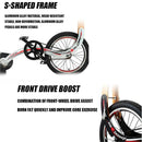 Halfbike Creative Standing Bike Three-wheel Folding Walking Exercise Bike, Can Store Trunk, Weekend