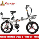 Phoenix Foldable Bicycle 7 Speed Variable Speed Foldable Bike High Carbon Steel Double Disc Brake