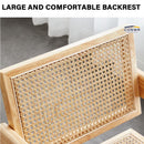 Dining Chair Solid Wood Nordic Rattan Armchair Solid Wood Vintage Style Backrest Furniture Rattan