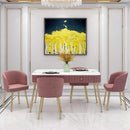 ćYUEHUAćDining table long table with drawers modern luxury table marble table flannel table chair
