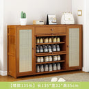 Rattan solid wood Shoe cabinet breathable large capacity deodorant rattan weaving porch cabinet