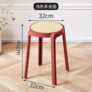 ćBuy 3 Get 1 FreećStackable Plastic Stool Minimalist Rattan Stool Living Room Thickened Round Stool