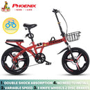 Phoenix🚴♀️Folding Bike Spot Road Bikes Ready Stockfolding Bicycles, Women''s Lightweight Portable