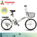 Phoenix🚴♀️Folding Bike Spot Road Bikes Ready Stockfolding Bicycles, Women''s Lightweight Portable