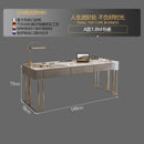 W.S FEEL Luxury Rock Plate Office Table With Socket Modern Simple Stainless Steel Computer Desk