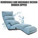 JUZHUXUAN Large Floor Chair 3-Adjustment Head Back Leg Adjustable Elegant Ergonomic Lounger Chair