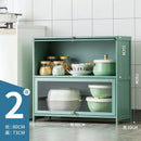 (EIYI) Kitchen Storage Cabinet Floor Multi-storey Cupboard Living Room Balcony Shelf With Door