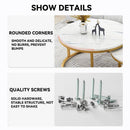 2 In 1 Nordic Coffee Table Modern Light Luxury Round Side Table Set Living Room Sofa Tea Table
