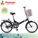 Phoenix🚴♀️Folding Bike Spot Road Bikes Ready Stockfolding Bicycles, Women''s Lightweight Portable