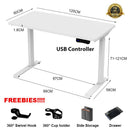 OROR Standing Desk 120cm Height Adjustable Table 4 Memory Height Ergonomic Office Table