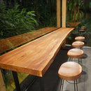 Bar Table Solid Wood Home Against The Wall Long High Bar Terrace Balcony Table Creative Coffee Milk