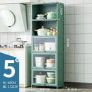 (EIYI) Kitchen Storage Cabinet Floor Multi-storey Cupboard Living Room Balcony Shelf With Door
