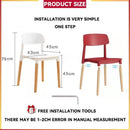 ćBUY 3 GET 1 FREEćNordic Plastic Chair | PP Material Dining Chair | Plastic Stool | Backrest