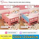✨ Ready Stock ✨Solid Wood Children's With Guardrail Princess Powder Color Lacquer Tatami Kids