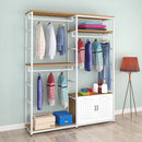 🔥🔥【Ready Stock】Bedroom Locker Cloakroom Double-decker Hanger Simple Style Home Open Floor-to-be
