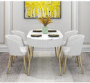 ćYUEHUAćDining table long table with drawers modern luxury table marble table flannel table chair