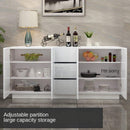 Side Cabinet Modern Minimalist Tea Cabinet Multi-functional Paint Cabinet White Cupboard Kitchen