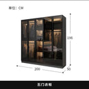 GM Luxury Wardrobe Home Bedroom Nordic Light Luxury Modern Simple Economical Glass Cloakroom Storage