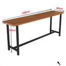 Bar Table Solid Wood High Foot Nordic Bar Table and Chair Iron Leisure Milk Tea Shop Bar Clear Bar