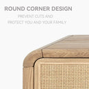 ćYUEHUAćNordic Solid Wood Rattan Tv Cabinet Audio-visual Cabinet Modern Minimalist Living Room