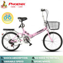 Phoenix🚴♀️Folding Bike Spot Road Bikes Ready Stockfolding Bicycles, Women''s Lightweight Portable