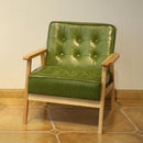 Solid Wood Armchair Fabric Single Sofa Chair Cafe Lounge Chair Double Bedroom Small Sofa