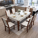 ćYUEHUAćmarble dining table small apartment modern minimalist household solid wood rectangular