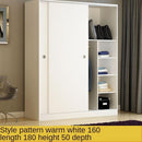 Wardrobe Sliding Door Simple Modern Economy Self-assembly Board 2 Door Large Wardrobe Real Wooden