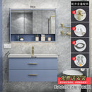 Modern simple toilet bathroom cabinet hand washing face basin mirror cabinet combination Nordic