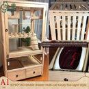 Pazazz Real Wooden Cage Villa Apartment Home Oversized Multi-storey Indoor Cat House with Toilet