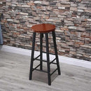 High Chair Bar Stool Minimalist Fashion Creative Steel Wood Thickened Dining Chair(70cm)