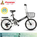 Phoenix🚴♀️Folding Bike Spot Road Bikes Ready Stockfolding Bicycles, Women''s Lightweight Portable