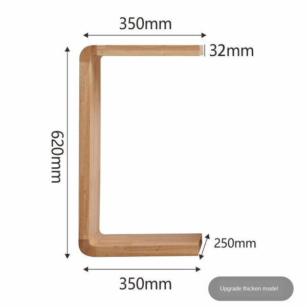 Syezyo Side Table Solid Wood U-shaped Bedside Table C- Shaped Tatami Storage Rack Small-sized Corner
