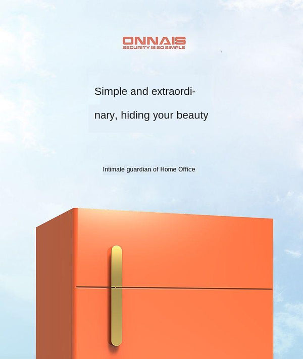 Ounes Invisible Table Smart Home Fingerprint Password Small Office All-steel Anti-theft Double Door
