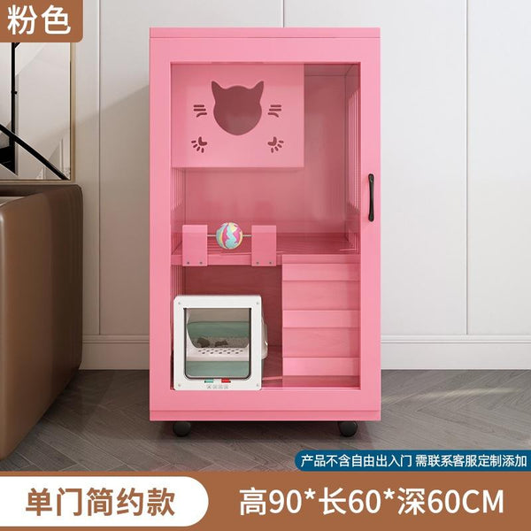 Solid Cat Cage Villa Wood Cat Cage Hold Luxury Villa Three Storey Super Large Nest Free Space