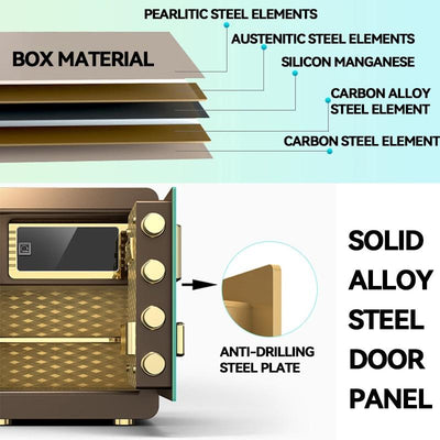 Safe Box 45/60/70/80cm Fireproof Safes Household Fingerprint Office Small Safe Box All-steel