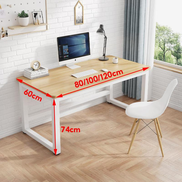 LeShu Study Table Computer Table With Bookshelf 80/100/120cm Home Office