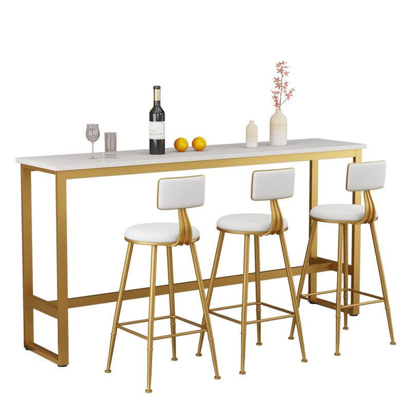 Nordic bar chair light modern simple high chair back bar stool